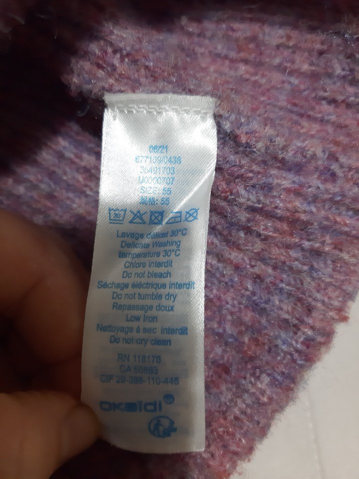 Mor Pastel Örgü Kadın Bere ve boyunluk Okaidi - Görsel 5