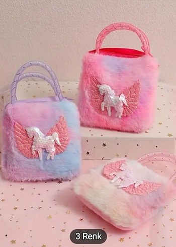 Unicorn pelüş Kız Çantası - Görsel 2