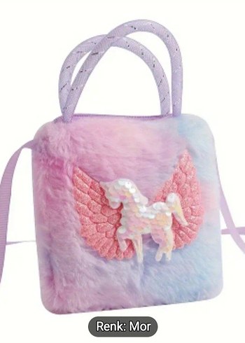 Unicorn pelüş Kız Çantası - Görsel 5