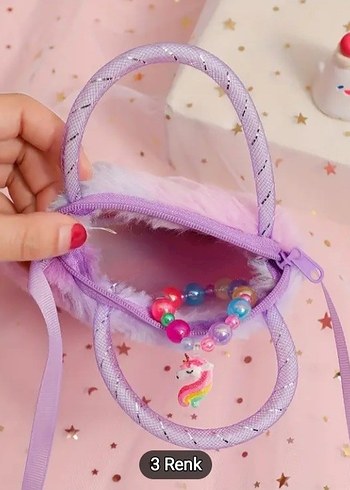 Unicorn pelüş Kız Çantası - Görsel 4
