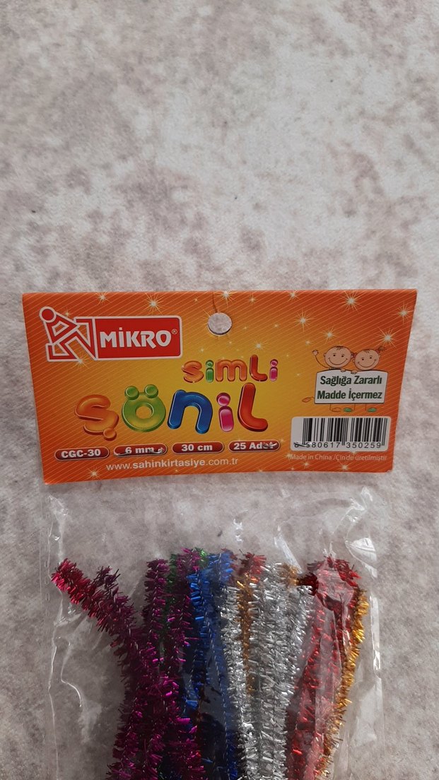 25 simli renkli şönil - Görsel 3