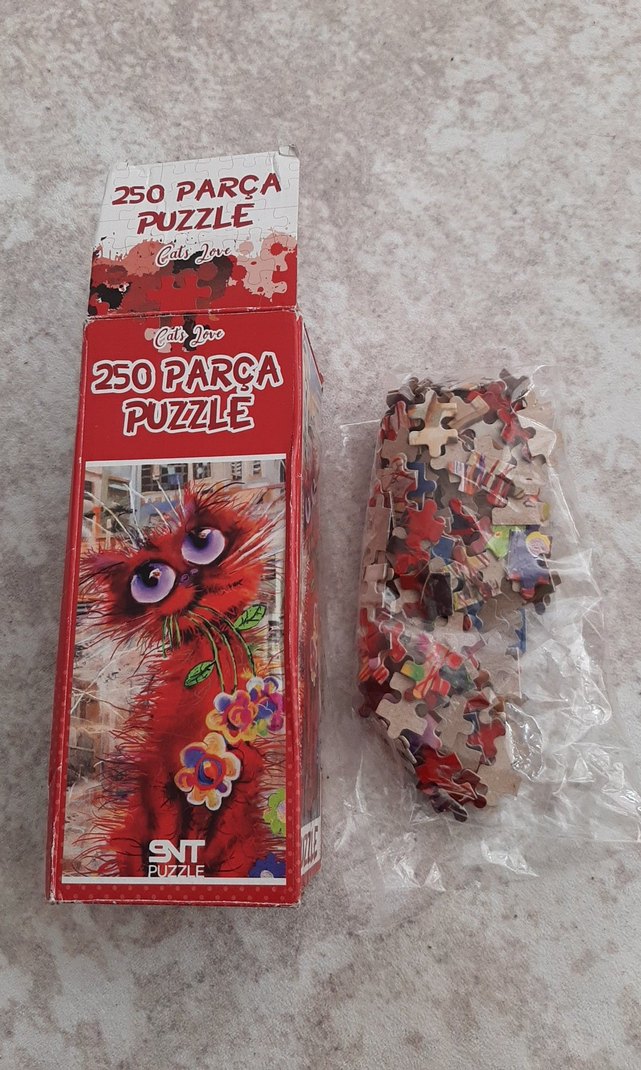 250 Parça Renkli Kedi Temalı Puzzle - Görsel 4