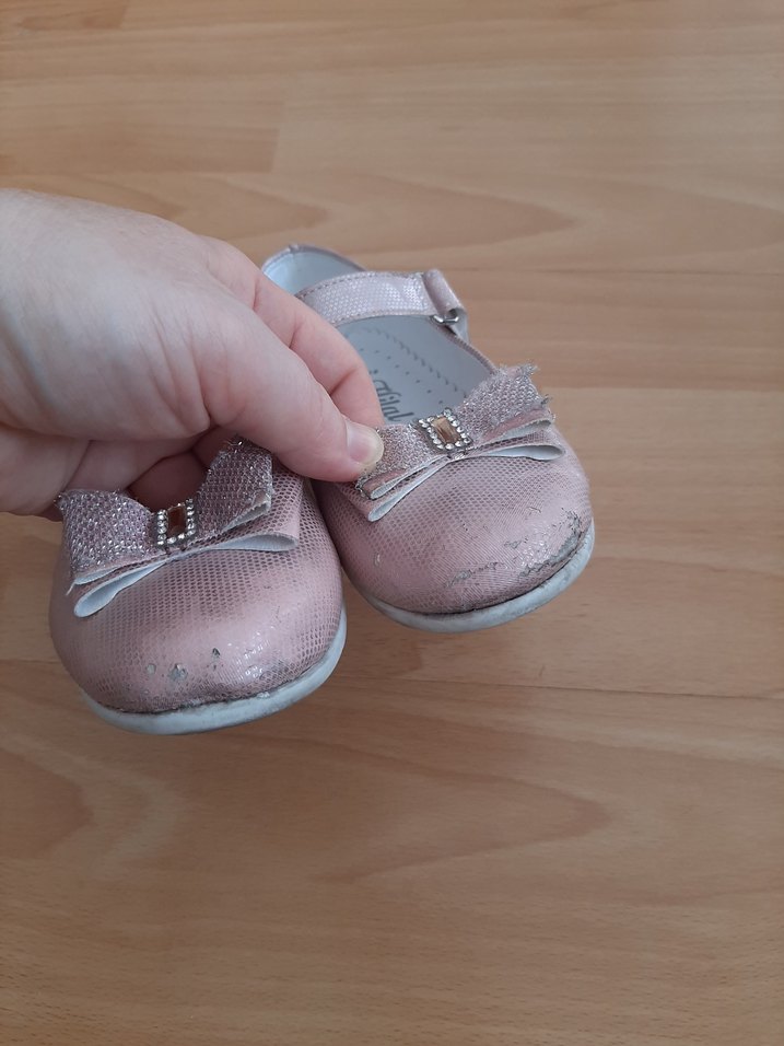 Kız Çocuk Pembe Kemerli Babet Ayakkabı - Görsel 4