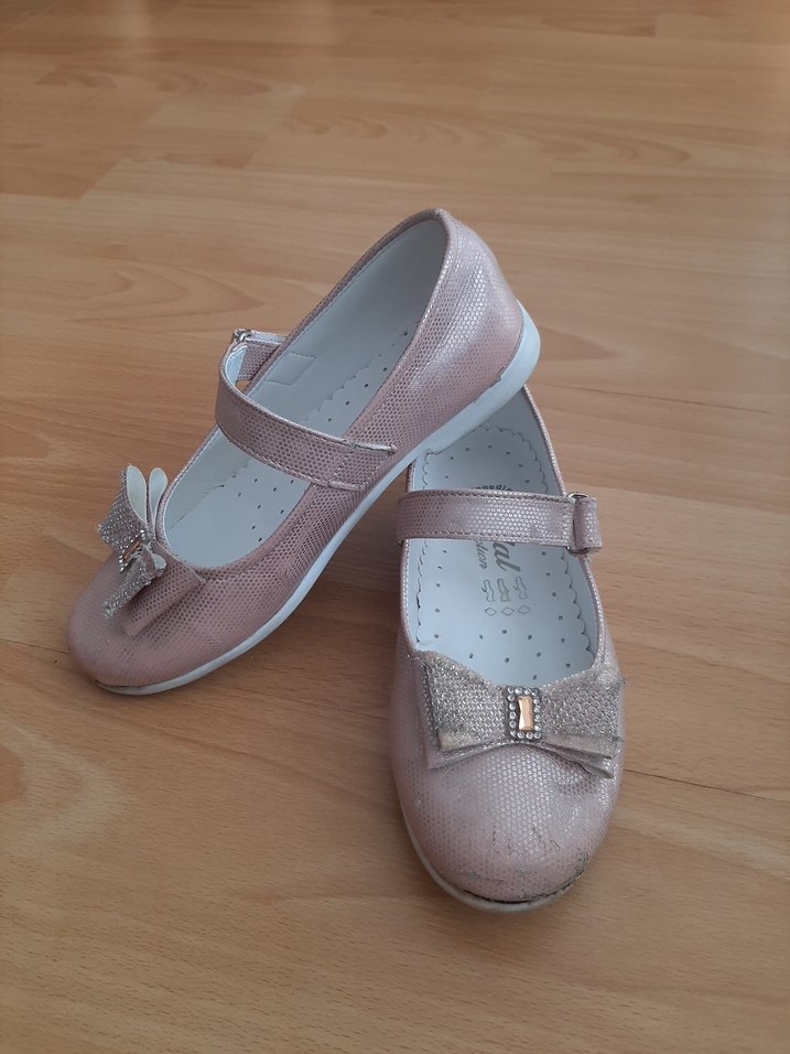 Kız Çocuk Pembe Kemerli Babet Ayakkabı - Görsel 2