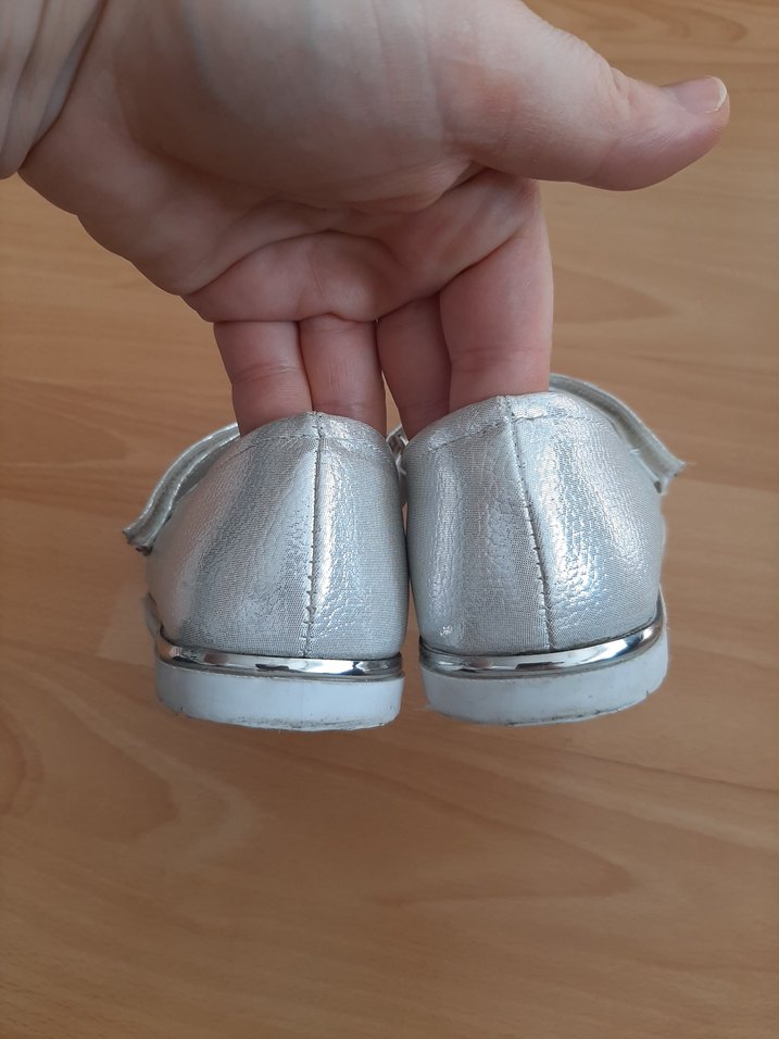 Kız Çocuk Gri Fiyonk Detaylı Babet - Görsel 5