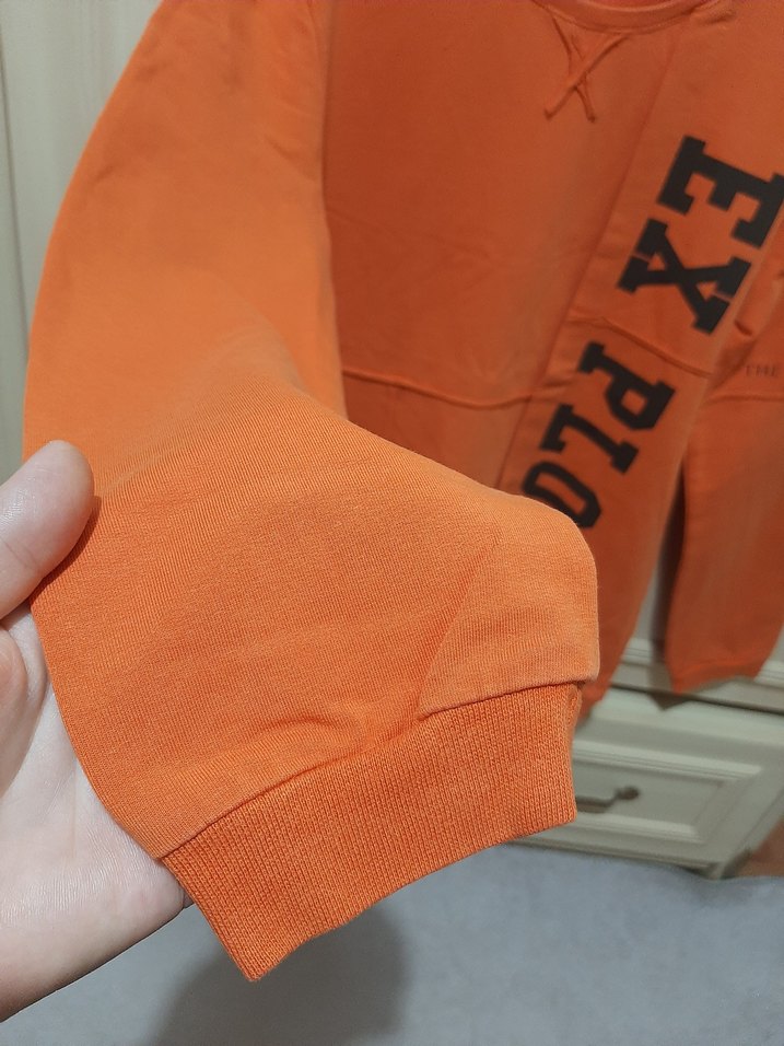 Turuncu Erkek Çocuk Baskılı Sweatshirt - Görsel 3