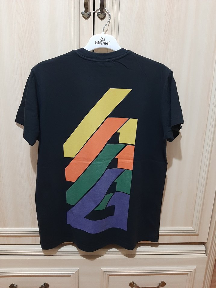 Givenchy Siyah Baskılı Oversize Tişört - Görsel 5