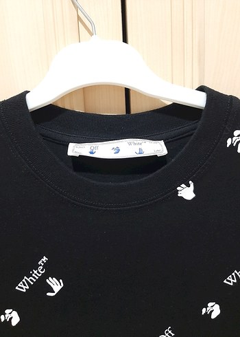 Siyah Baskılı Erkek Tişört Off White - Görsel 2