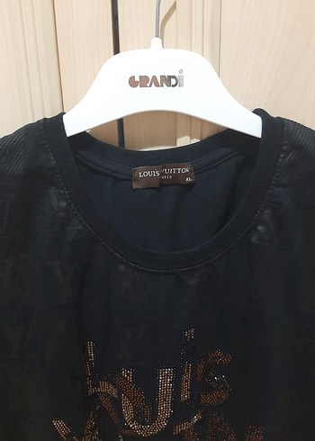 Siyah Baskılı Erkek Tişört Louis Vuitton - Görsel 5