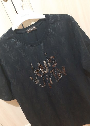 Siyah Baskılı Erkek Tişört Louis Vuitton - Görsel 2