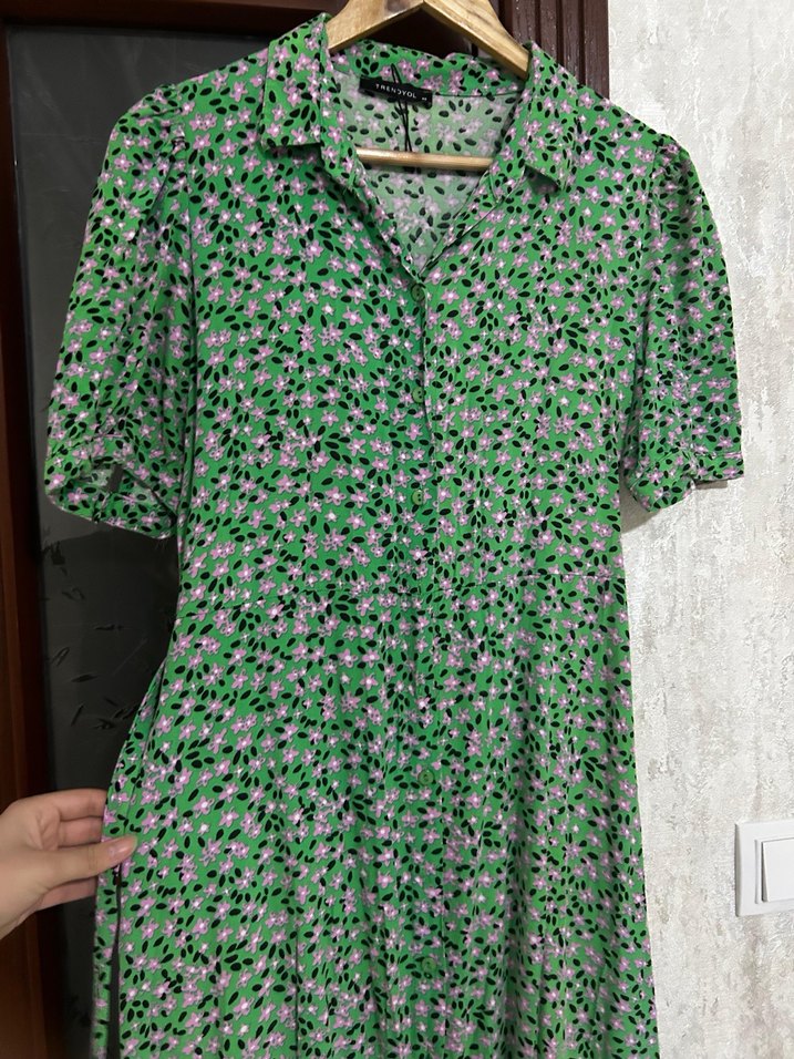 Midi boy gömlek elbise - Görsel 4