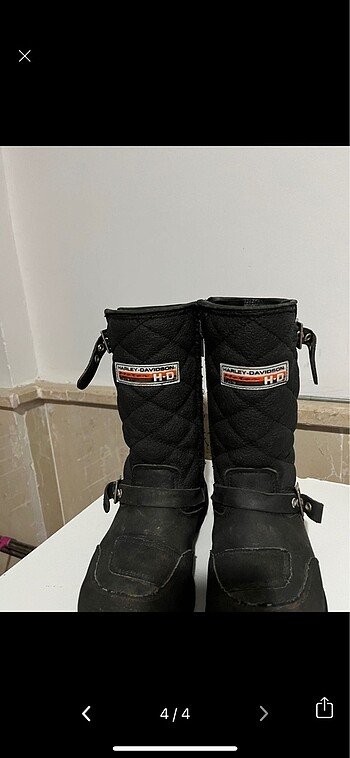 33 Beden siyah Renk Harley Davidson erkek çocuk bot