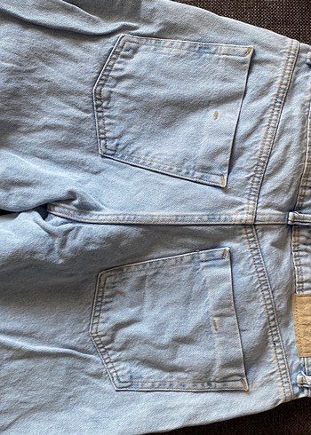 Zara Düğmeli Loose Fit Kot Pantolon
