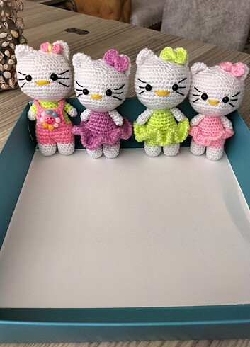  Beden pembe Renk Amigurumi hello kitty anahtarlık 