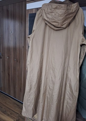 Bej Kadın Uzun Düğmeli Trençkot - Görsel 3