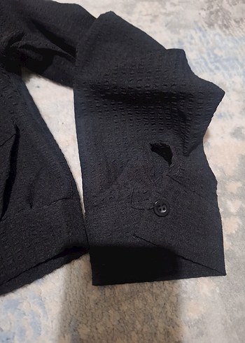 s Beden siyah Renk crop gömlek
