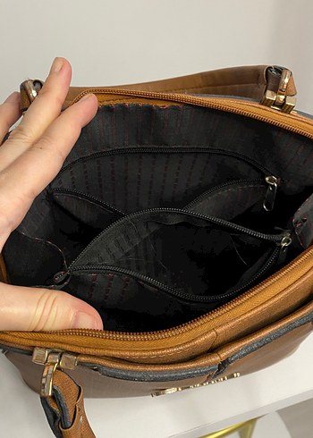 Fashion Angel Klasik Tarzda Kahverengi Deri Kadın Çanta