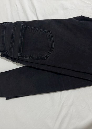 38 Beden siyah Renk Düğmeli Siyah Kadın Skinny Jean 38 beden
