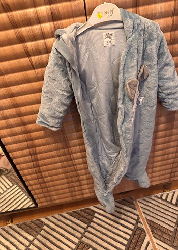 Mavi Peluş Bebek Tulumu Mickey Detaylı - Görsel 5