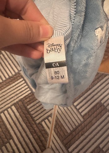 Mavi Peluş Bebek Tulumu Mickey Detaylı - Görsel 4