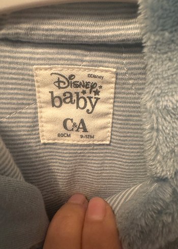 Mavi Peluş Bebek Tulumu Mickey Detaylı - Görsel 3