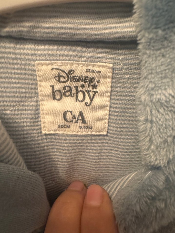 Mavi Peluş Bebek Tulumu Mickey Detaylı - Görsel 3