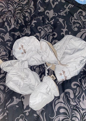 Bebek  Parlak Beyaz Fermuarlı Tulumu yenıden farksız - Görsel 4