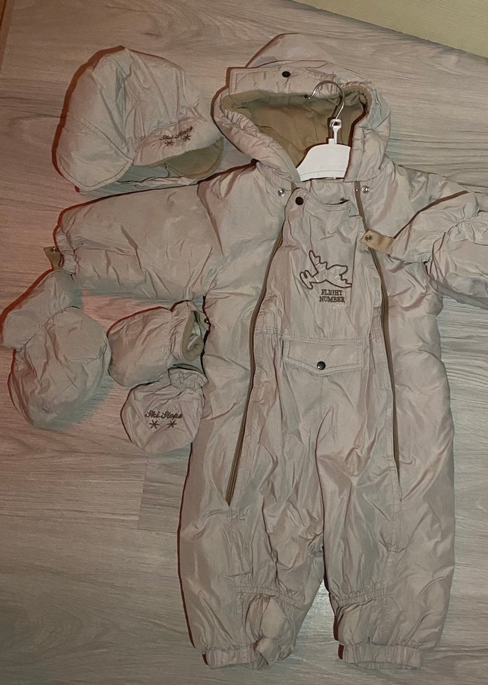 Bebek  Parlak Beyaz Fermuarlı Tulumu yenıden farksız - Görsel 5