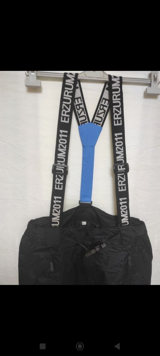 Siyah Erkek Kayak Pantolonu, Kemerli, Dar Kesim - Görsel 2