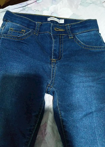 Koton Renkli Batik Desenli Kız Kot Pantolon