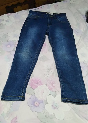 Renkli Batik Desenli Kız Kot Pantolon