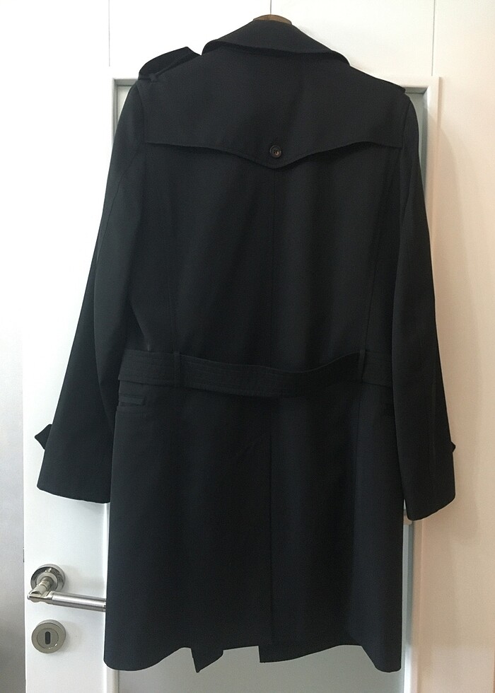 Sarar trençkot siyah - Görsel 3