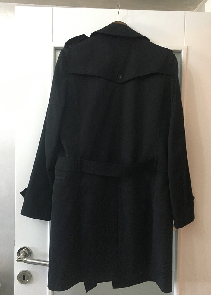 Sarar trençkot siyah - Görsel 4