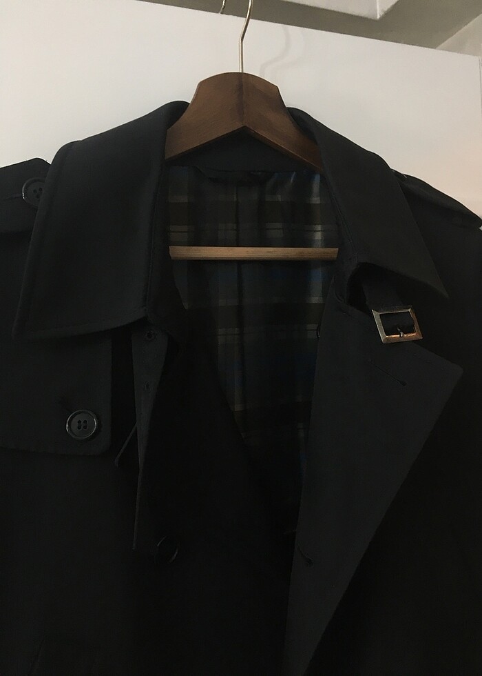 Sarar trençkot siyah - Görsel 5