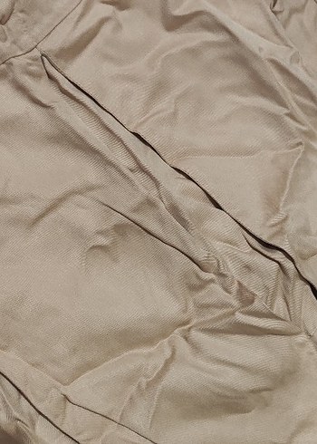 Bej Keten Kadın Uzun Tulum sırtı açık tulum - Görsel 9