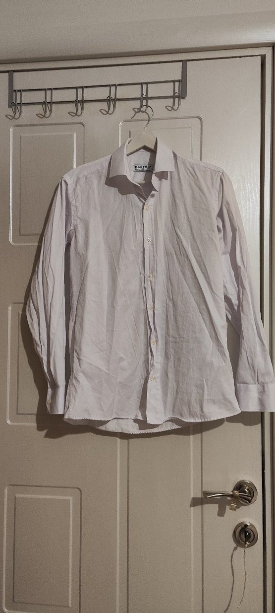 Erkek Beyaz klasik Gömlek haspek marka - Görsel 3