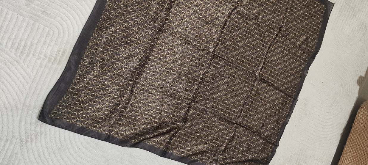 Vakko desen kahverengi Kadın eşarp fular - Görsel 4