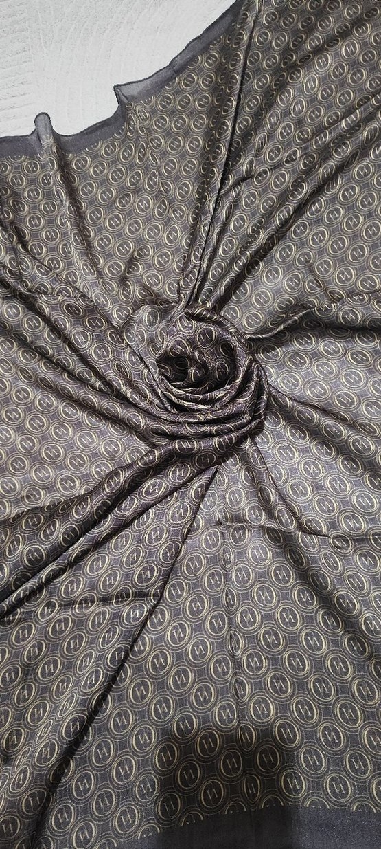 Vakko desen kahverengi Kadın eşarp fular - Görsel 2