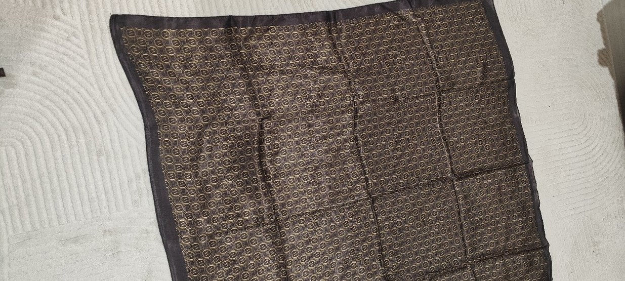 Vakko desen kahverengi Kadın eşarp fular - Görsel 3