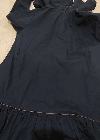 H&M Kadın Lacivert Uzun Denim Elbise kot Jean