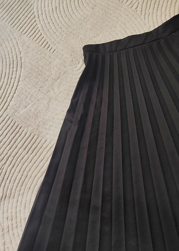 Armine Siyah Pilili Uzun Kadın Etek piliseli etek tesettür etek