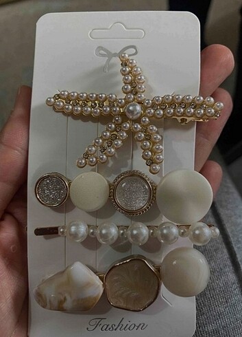 Accessorize İncili toka seti metal toka seti tali toka seti