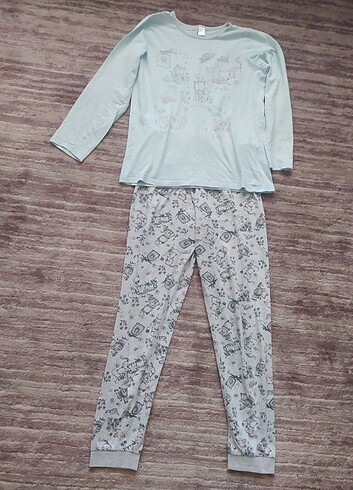 10 Yaş Beden çeşitli Renk Pijama takımı