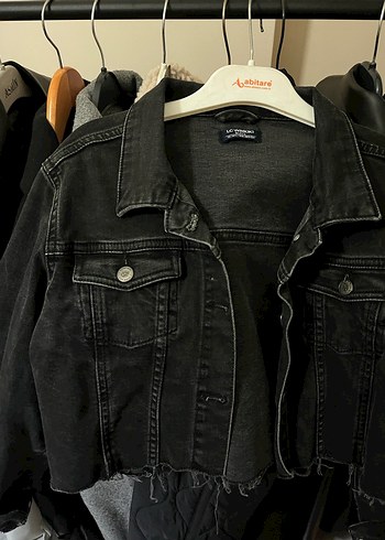 Siyah Düğmeli Kadın Denim Ceket