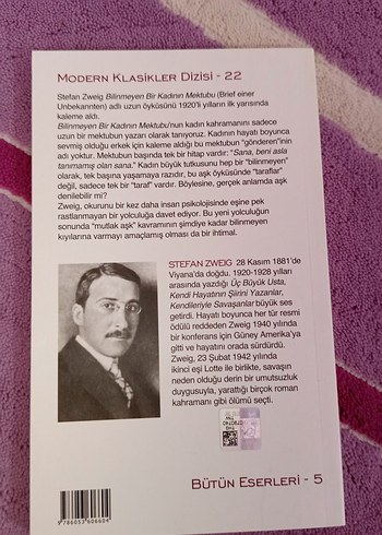 Bilinmeyen Bir Kadının Mektubu - Stefan Zweig - Görsel 2