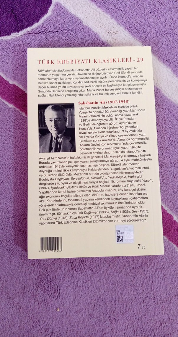 Kürk Mantolu Madonna - Sabahattin Ali - Görsel 2