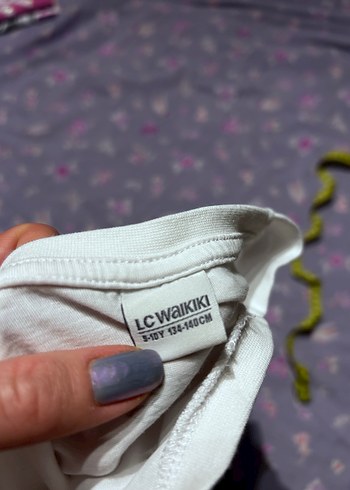 Beyaz Baskılı Kız Çocuk Tişörtü - Görsel 4