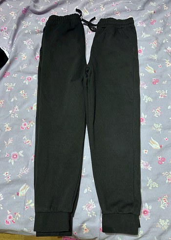 Kızlar/erkek için Siyah Rahat Kesim Eşofman Altı 2 tane - Görsel 6