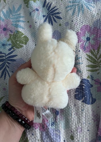 Pastel Beyaz Tavşan Peluş Oyuncak Labubu - Görsel 3