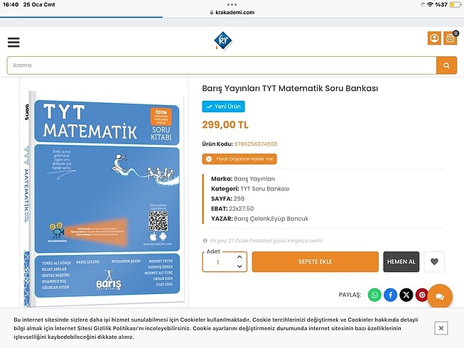 Barış tyt matematik soru bankası